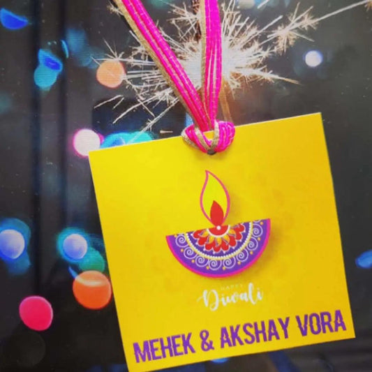 Happy Diwali Gift Tags/ Gift Stickers - Golden Glow - Chatterbox Labels - Gift Tags
