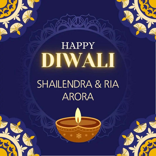 Happy Diwali Gift Tags/Gift Stickers - Luminous Royalty Design - Chatterbox Labels - Gift Tags