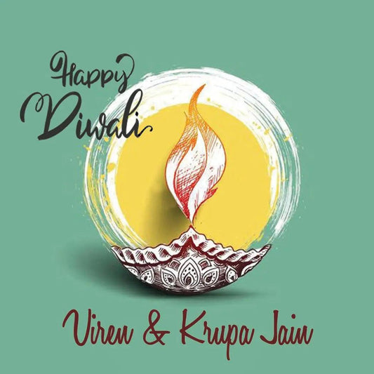 Happy Diwali Gift Tags/ Gift Stickers - Motif Diya - Chatterbox Labels - Gift Tags