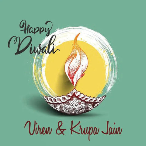 Happy Diwali Gift Tags/ Gift Stickers - Motif Diya Chatterbox Labels