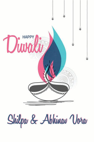 Happy Diwali Gift Tags/Gift Stickers - Pastel Diwali Design Chatterbox Labels