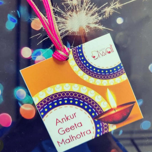 Happy Diwali Gift Tags/Gift Stickers - Ring Of Light design - Chatterbox Labels - Gift Tags