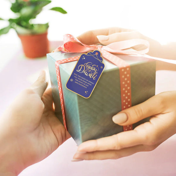 Happy Diwali Gold Foil Gift Tags - Royal Blue - Chatterbox Labels - Gift Tags