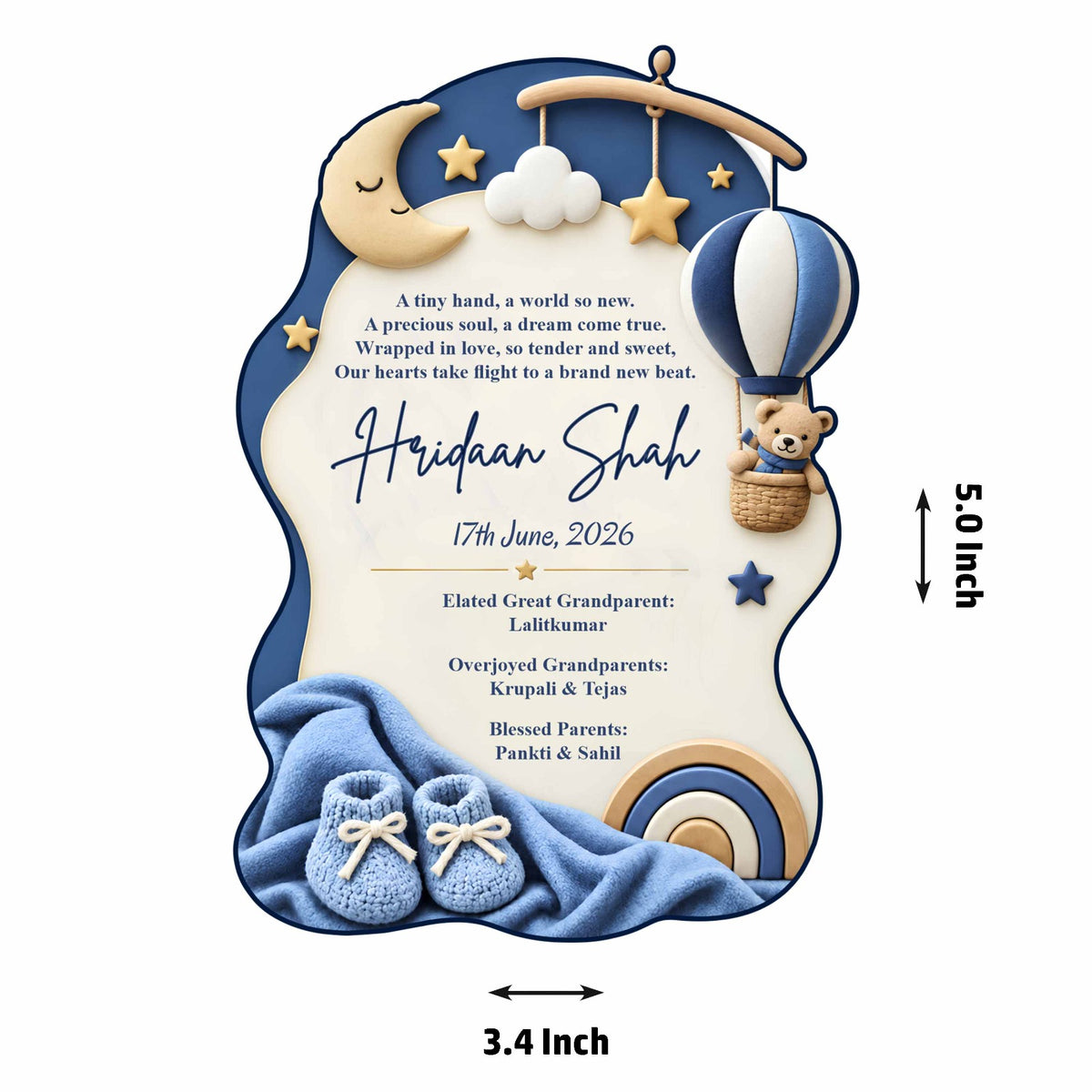 Baby Shower & Birth Announcement Gift Tags in Heavenly Arrival Design