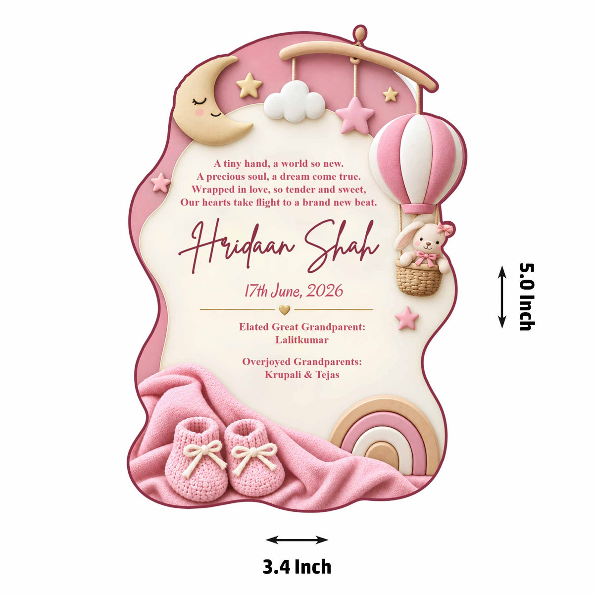 Baby Shower & Birth Announcement Gift Tags in Heavenly Arrival Design