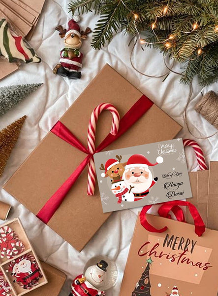 Personalised Christmas Gift Tags - Hello Santa - Set of 10