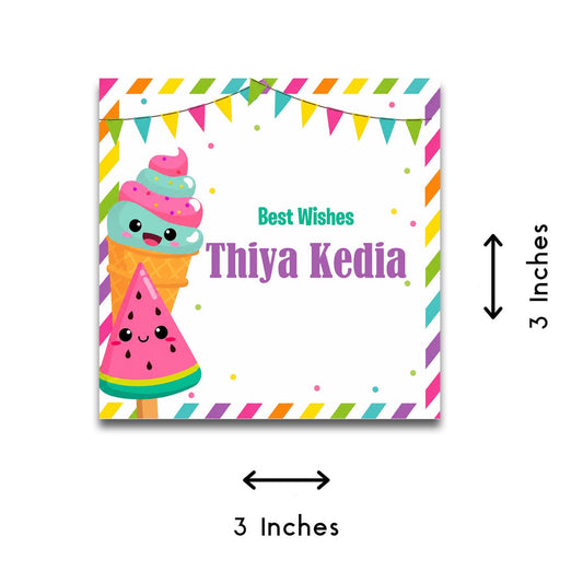 Personalised Gift tags / Gift Stickers - Ice Cream Design - Chatterbox Labels - Gift Tags