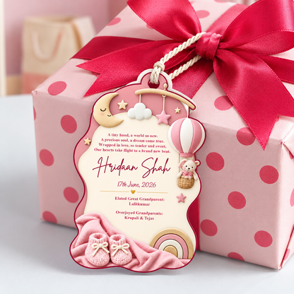 Baby Shower & Birth Announcement Gift Tags in Heavenly Arrival Design