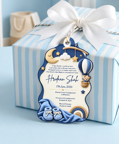 Baby Shower & Birth Announcement Gift Tags in Heavenly Arrival Design