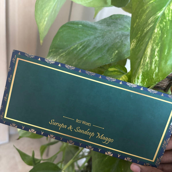 Personalised Money Envelopes - Royal Lotus Design - Chatterbox Labels - Envelopes