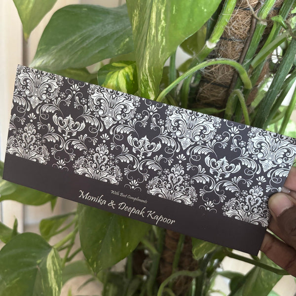 Personalised Money Envelopes - Brown Filigre Theme - Chatterbox Labels - Envelopes