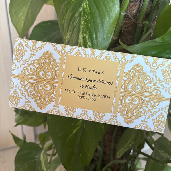 Personalised Money Envelopes - Gold Motif Theme - Chatterbox Labels - Envelopes