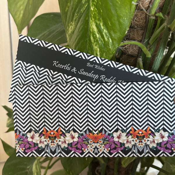 Personalised Money Envelopes - Chevron Orchids - Chatterbox Labels - Envelopes