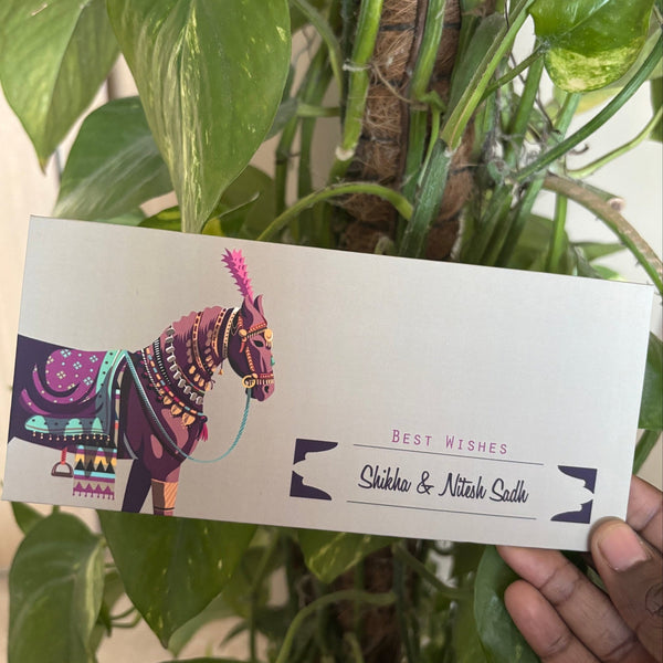 Personalised Money Envelopes - Wedding Horse Theme - Chatterbox Labels - Envelopes