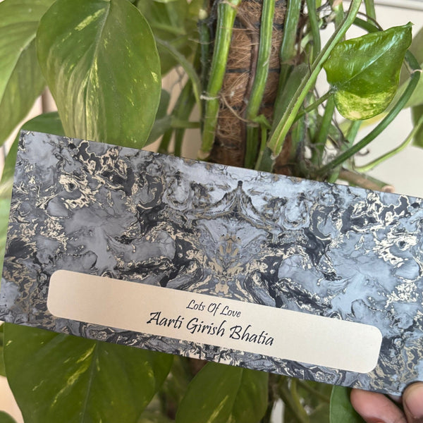 Personalised Money Envelopes - Black Marble Theme - Chatterbox Labels - Envelopes