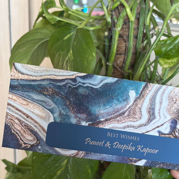 Personalised Money Envelopes - Blue Marble Theme - Chatterbox Labels - Envelopes