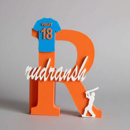 Personalised Name Stand & Pen Holder Cricket Jersey Theme - Chatterbox Labels-3D Printed Gifts