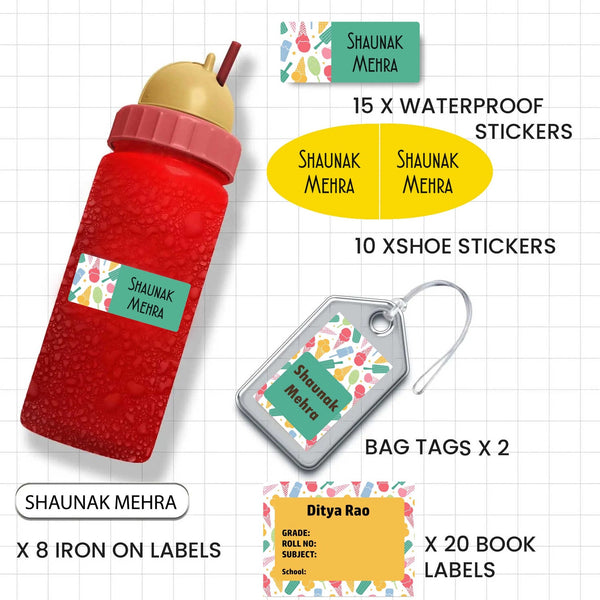 All You Need Pack - Set of 55 pieces - GIRLS & PRINCESSES - Chatterbox Labels - Value Packs