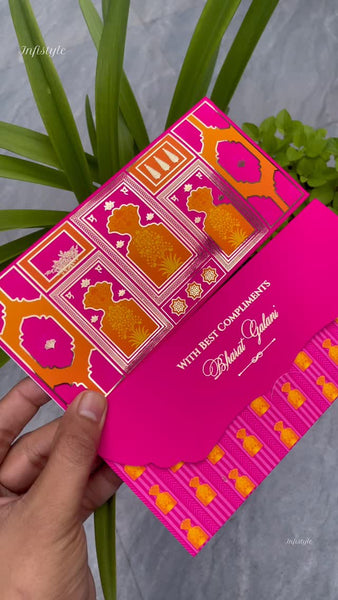 Luxe Money Envelopes - Pink Royal Motif Frame - Set of 20 - Chatterbox Labels - Luxe Envelopes