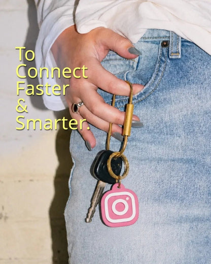 Custom 3D Printed NFC Instagram Keychain - Chatterbox Labels-Keychain