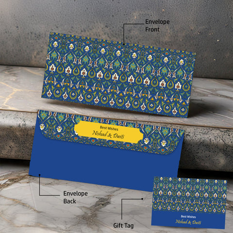 Personalised Money Envelopes - Indigo Impressions Design - Set of 20