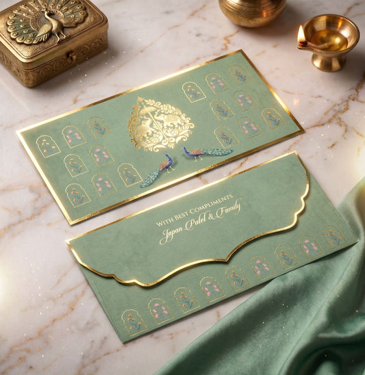 Luxe Gold Foil Money Envelopes - Jade Courtyard - Chatterbox Labels-Luxe Envelopes
