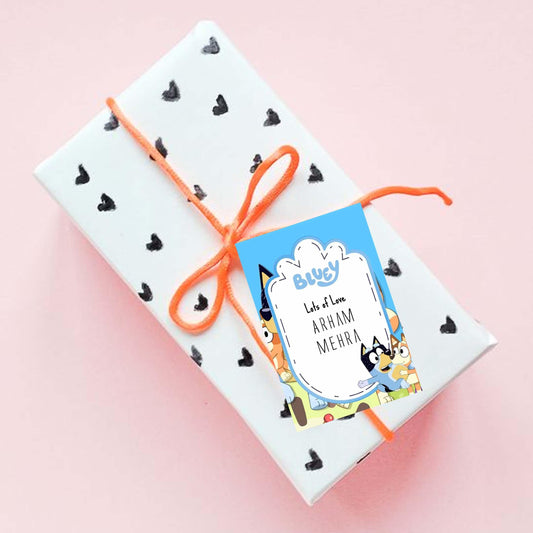 Gift tags / Gift Stickers - Bluey theme - Chatterbox Labels - Gift Tags