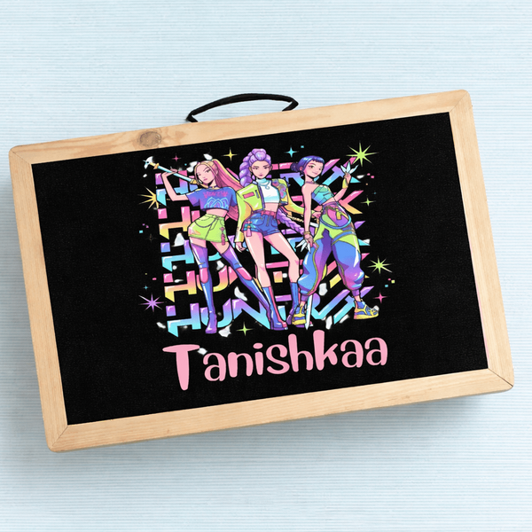 Custom Folding Desk - K Pop Design - Chatterbox Labels - Folding Table