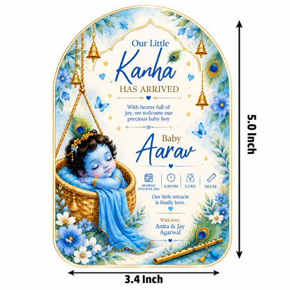 Baby Shower & Birth Announcement Gift Tags in Kanha's arrival Design