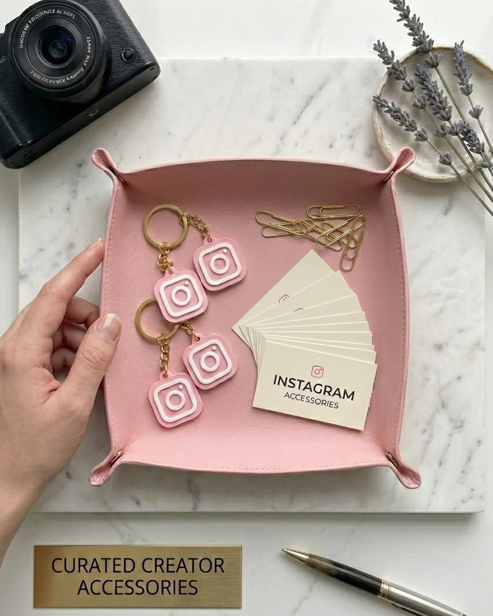 Custom 3D Printed NFC Instagram Keychain - Chatterbox Labels-Keychain