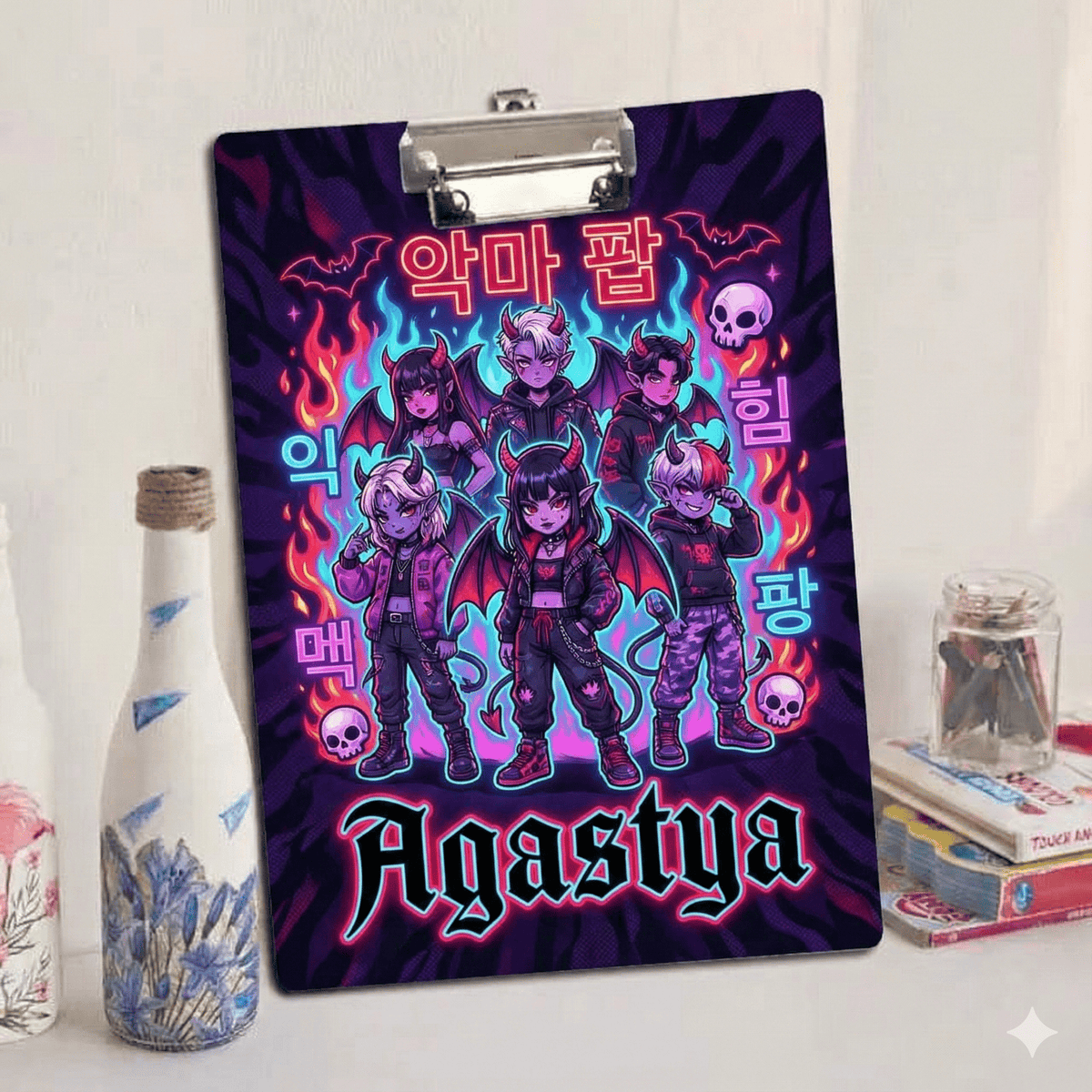 Custom Exam board - K Pop Demon Hunter Design - Chatterbox Labels - Clipboard