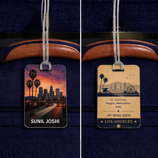 Personalised Luggage Tags - Los Angeles - Chatterbox Labels - Luggage Tags