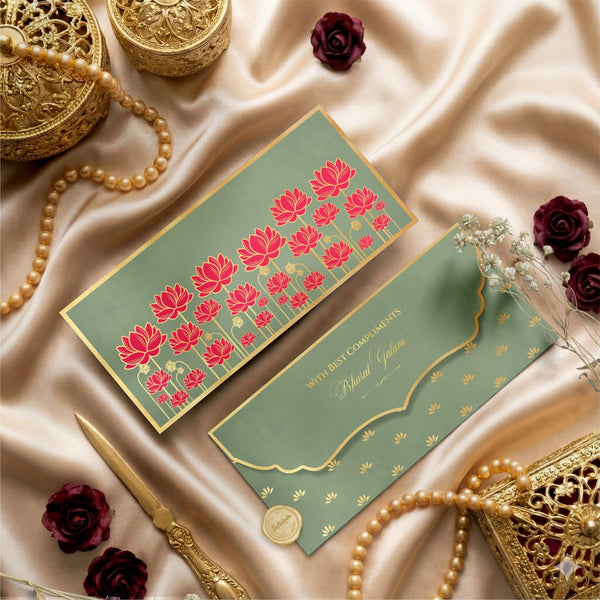 Luxe Gold Foil Money Envelopes - Lotus Reverie - Chatterbox Labels - Luxe Envelopes