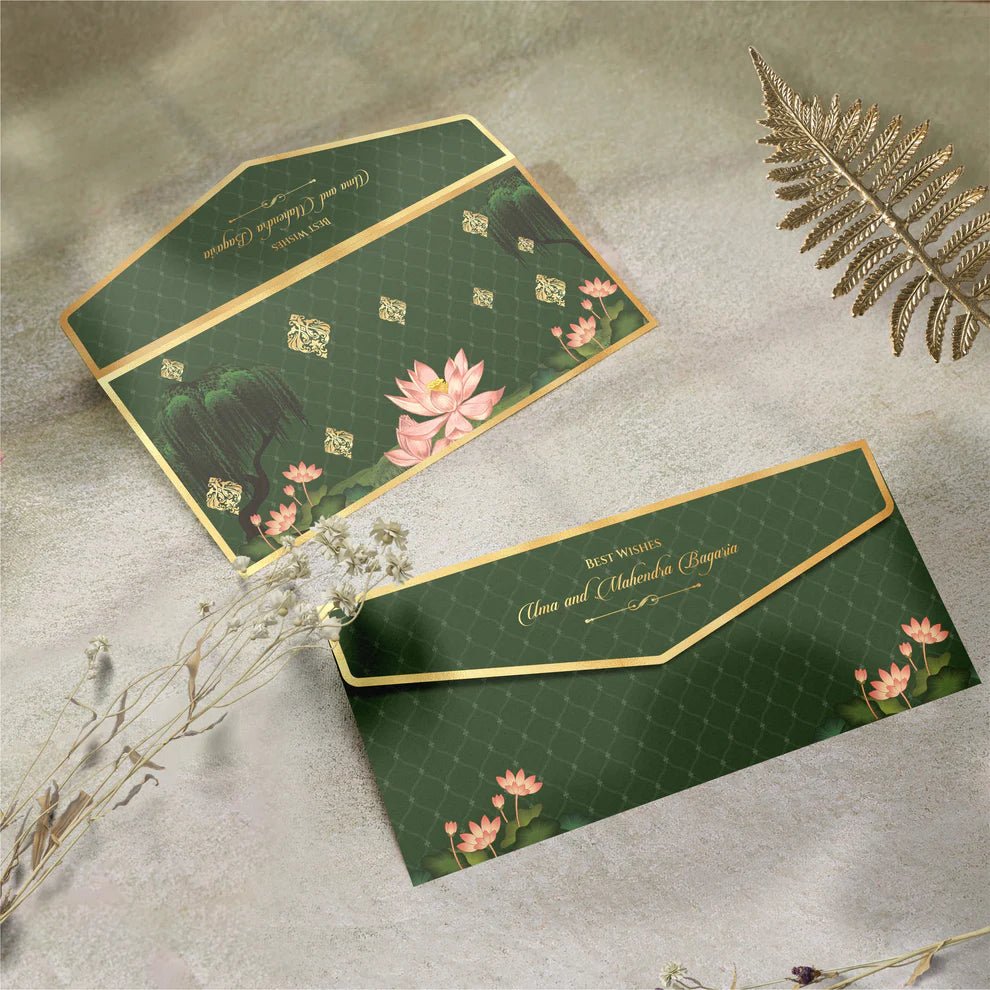 Luxe Money Envelopes - Lotus Serenity - Set of 20 - Chatterbox Labels - Luxe Envelopes