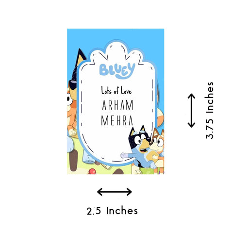 Gift tags / Gift Stickers - Bluey theme - Chatterbox Labels - Gift Tags