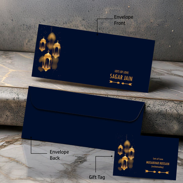 Personalised Money Envelopes - Lanterns Theme - Set of 20