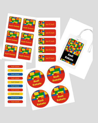 Assorted Waterproof Labels - Lego Theme Chatterbox Labels