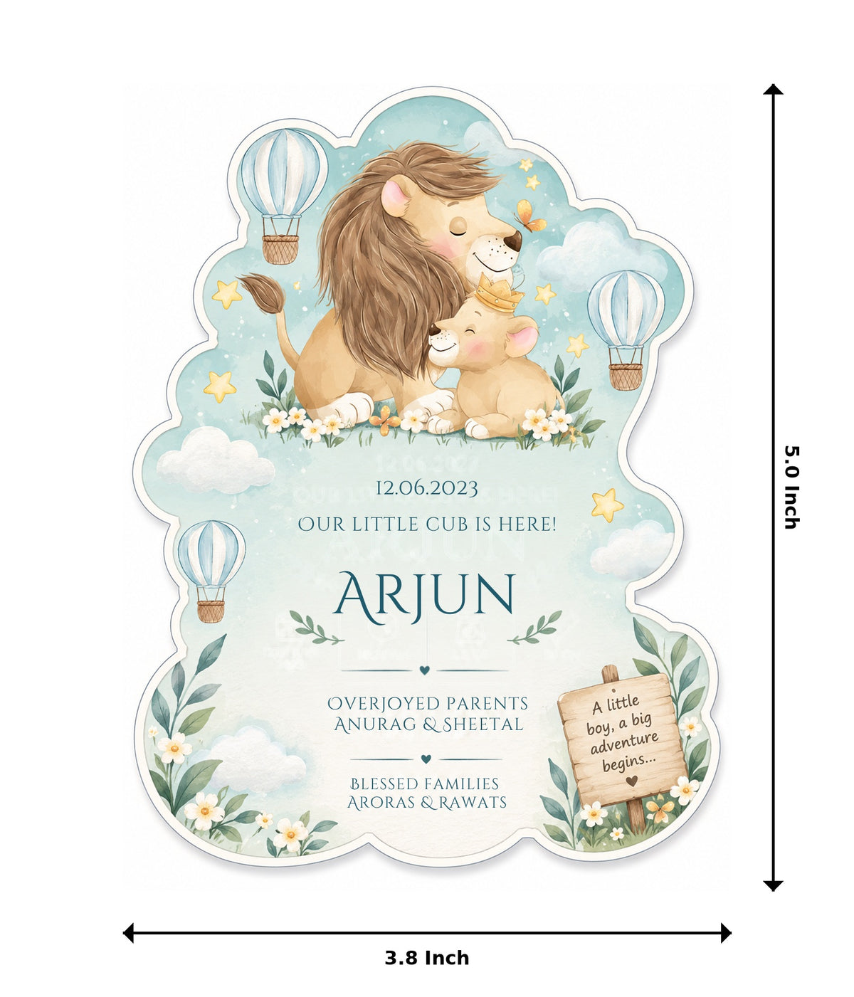 Baby Shower & Birth Announcement Gift Tags in a Little cubs arrival design