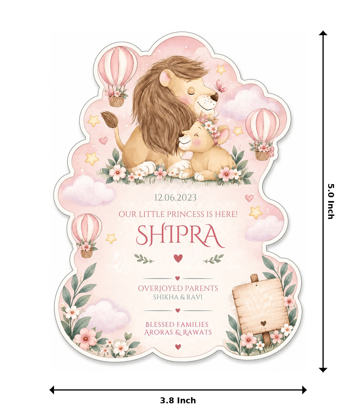Baby Shower & Birth Announcement Gift Tags in a Little cubs arrival design