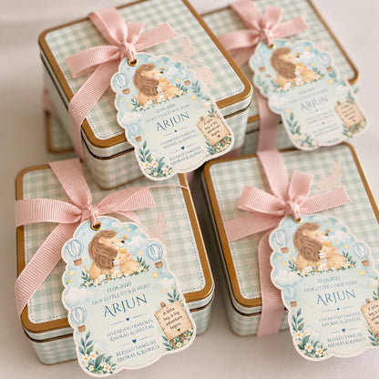 Baby Shower & Birth Announcement Gift Tags in a Little cubs arrival design