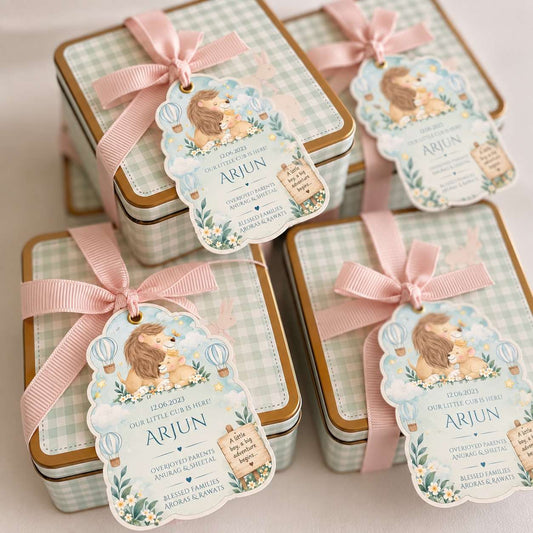 Birth Announcement Gift Tags & Gift Labels Little Cubs Design
