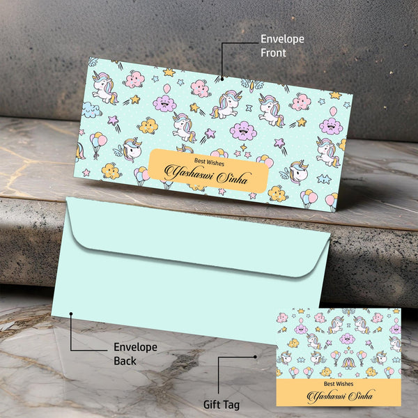 Personalised Money Envelopes - Little Unicorn Theme - Set of 20 - Chatterbox Labels-Envelopes