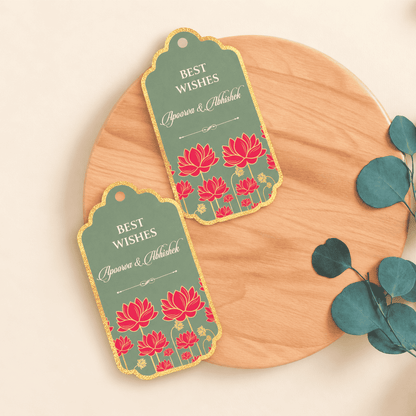 Luxe Personalised Gift Tags - Lotus Bloom - Chatterbox Labels-Gift Tags