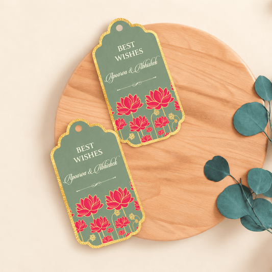 Luxe Personalised Gift Tags - Lotus Bloom - Chatterbox Labels-Gift Tags