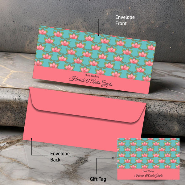 Personalised Money Envelopes - Lotus Theme - Chatterbox Labels-Envelopes