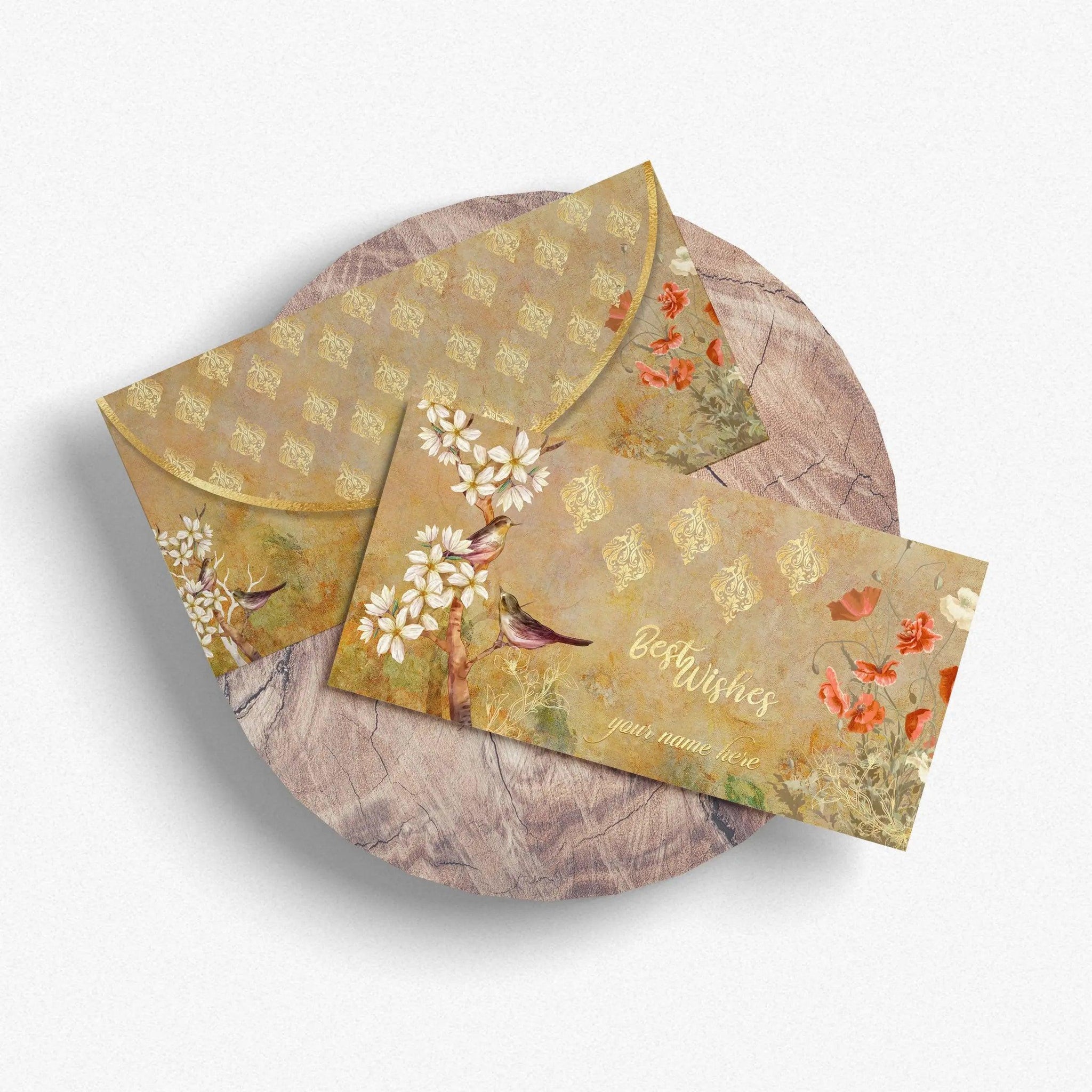 Luxe Money Envelopes -Golden Bloom- Set of 20 - Chatterbox Labels