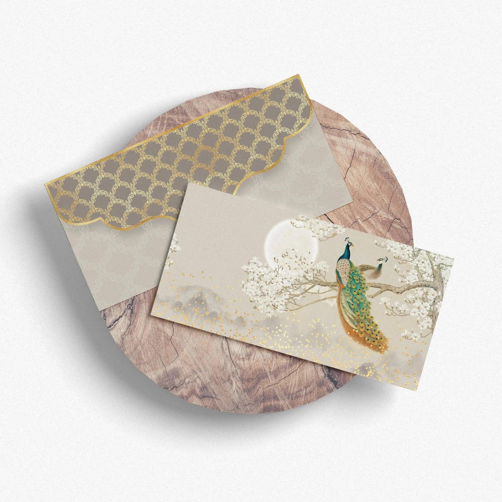 Luxe Money Envelopes -Moonlit Peacock- Set of 20