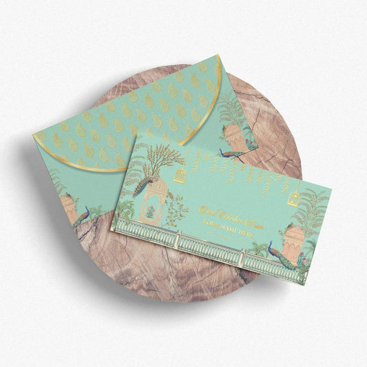 Luxe Money Envelopes - Peacock Garden Green - Set of 20 - Chatterbox Labels - Luxe Envelopes
