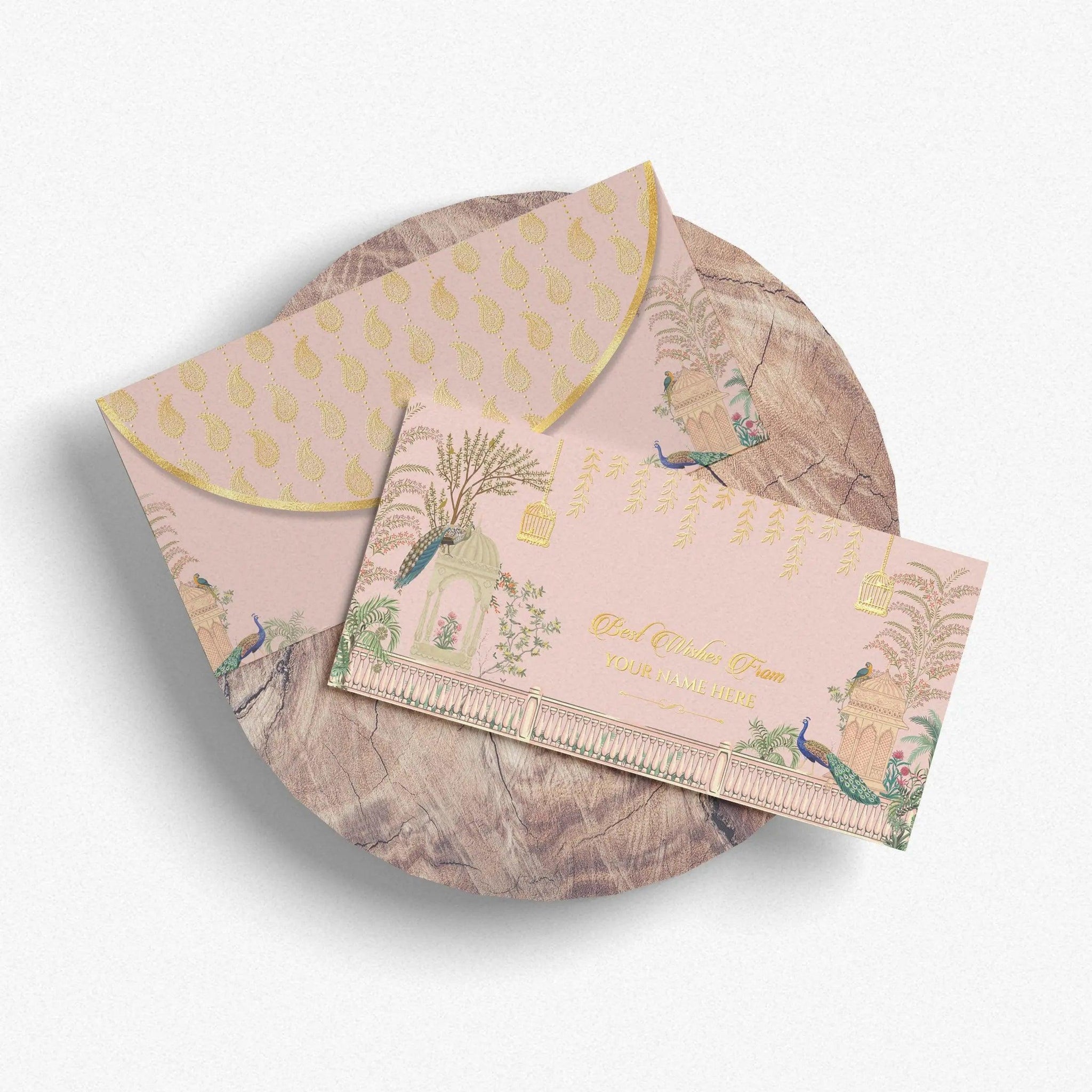 Luxe Money Envelopes -Peacock Garden Pink- Set of 20 - Chatterbox Labels