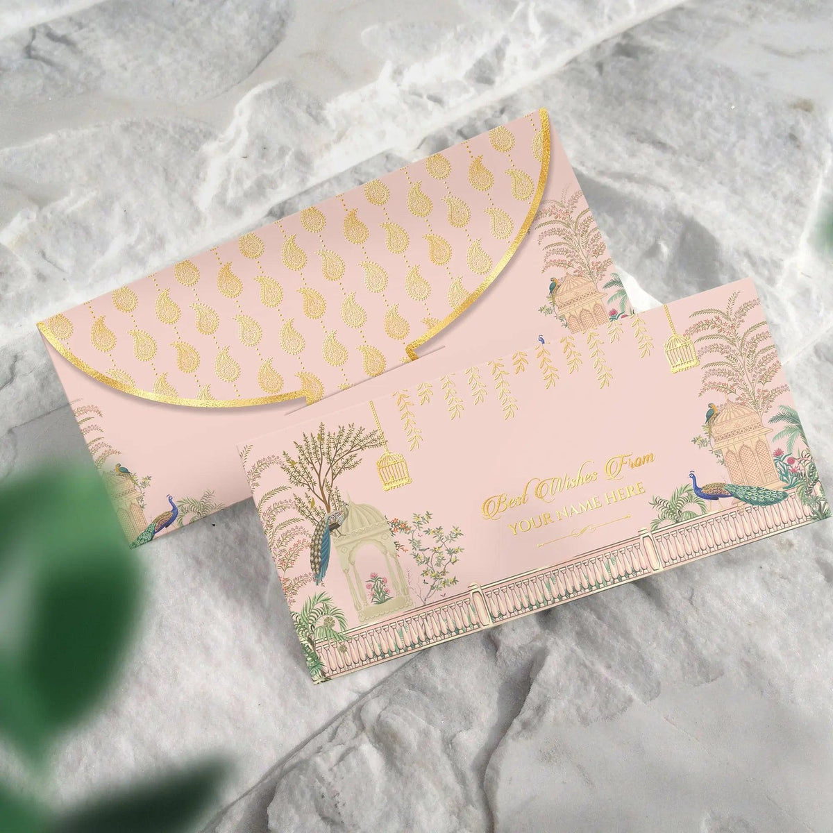 Luxe Money Envelopes - Peacock Garden Pink - Set of 20 - Chatterbox Labels - Luxe Envelopes
